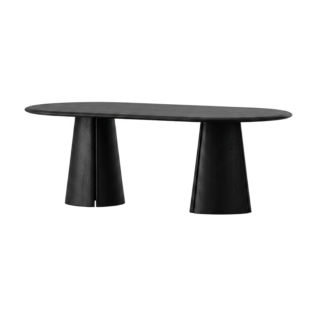 ALBA DINING TABLE BLACK OAK