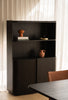 LUCCA DISPLAY CABINET BLACK OAK