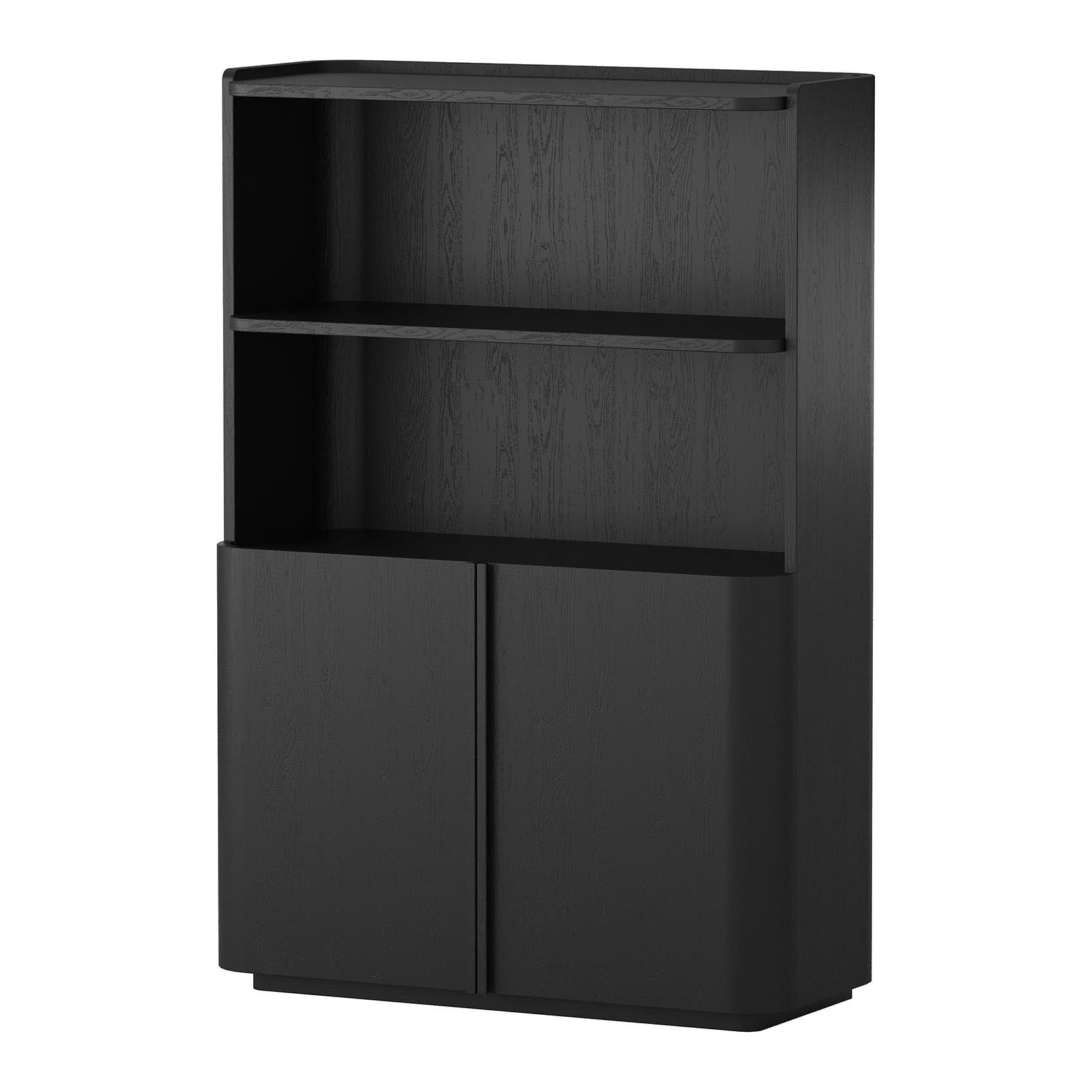 LUCCA DISPLAY CABINET BLACK OAK
