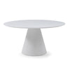 TARANO ROUND OAK WHITE DINING TABLE