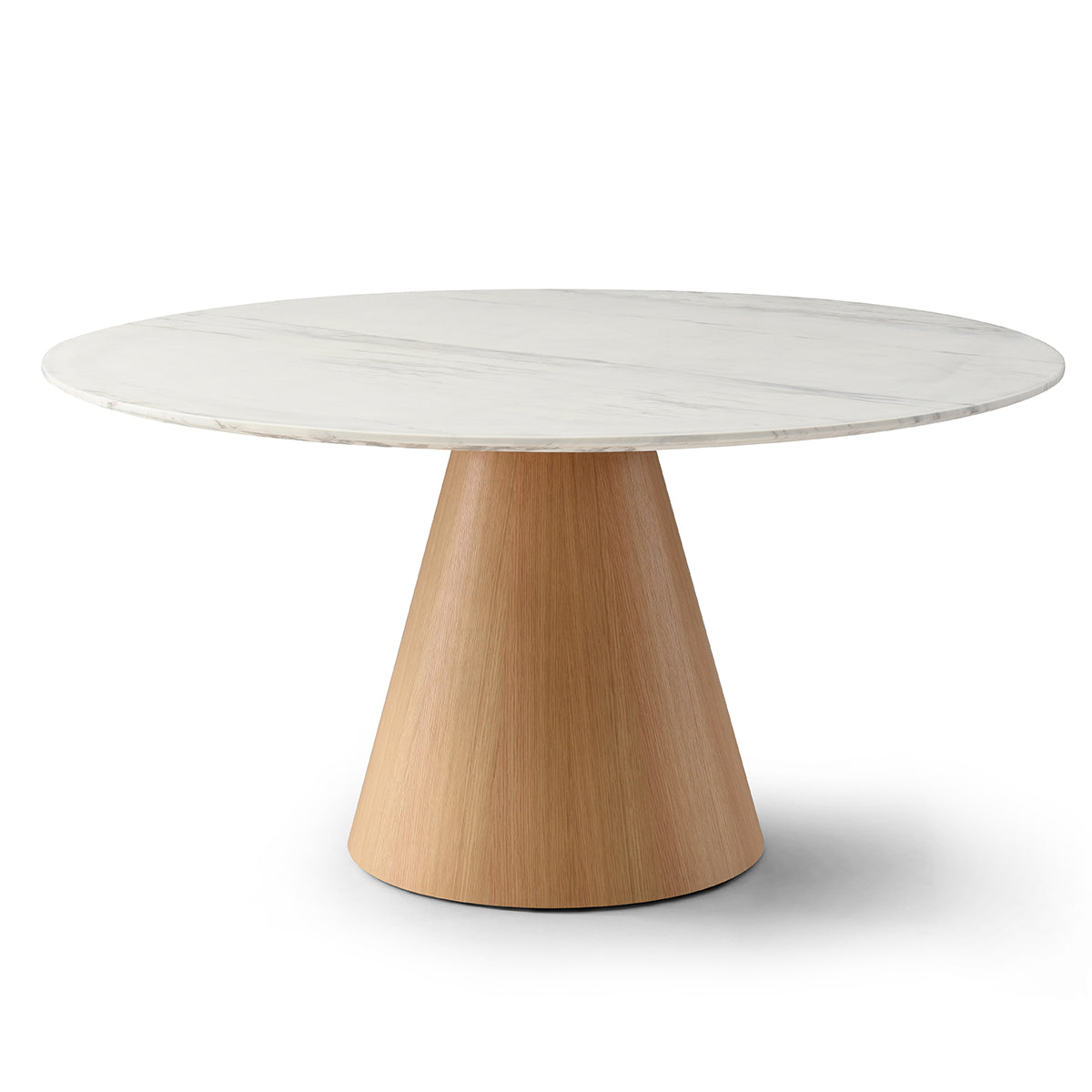 TARANO ROUND MARBLE / OAK DINING TABLE